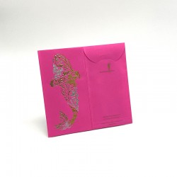 Polytrade Paper - 利是封 香港本地設計師設計 魚意系列 - 燙金擊凸 粉紅 + 金色 牛年2021（8個/包)
